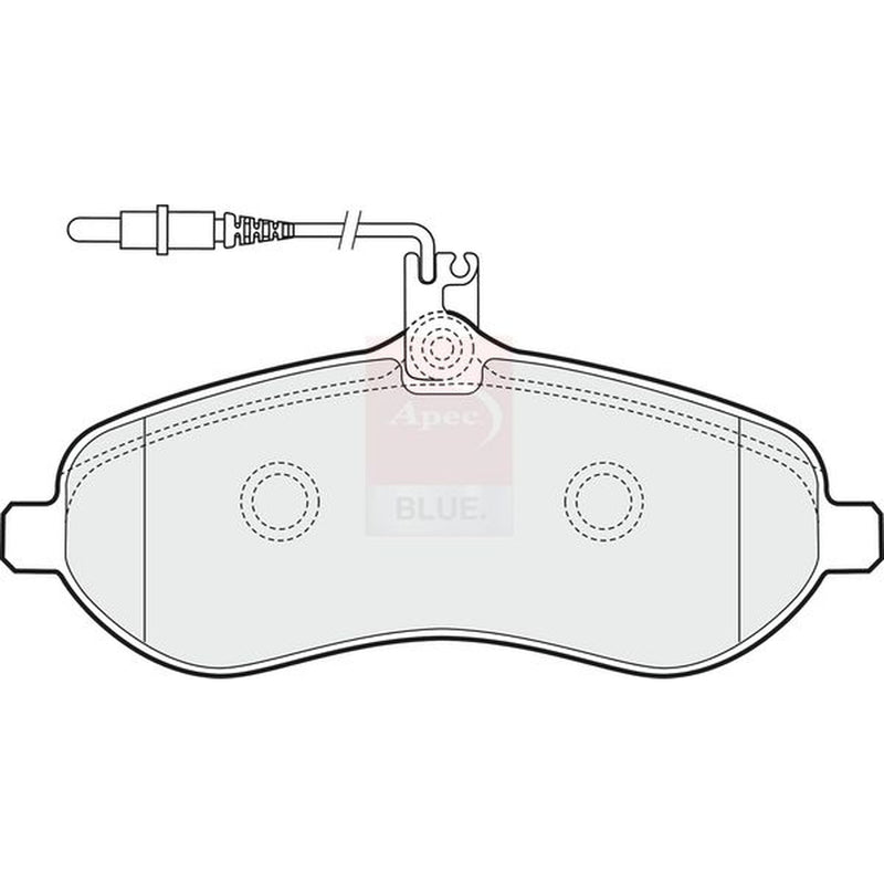 Apec Front Brake Pad Set fits Citroën Dispatch II 2007-2016 1.6 2.0