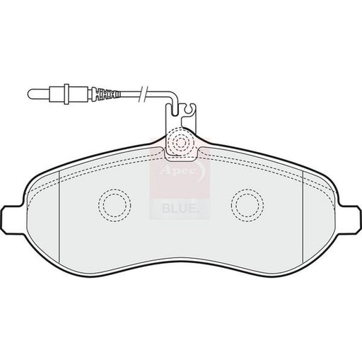 Apec Front Brake Pad Set fits Citroën Dispatch II 2007-2016 1.6 2.0