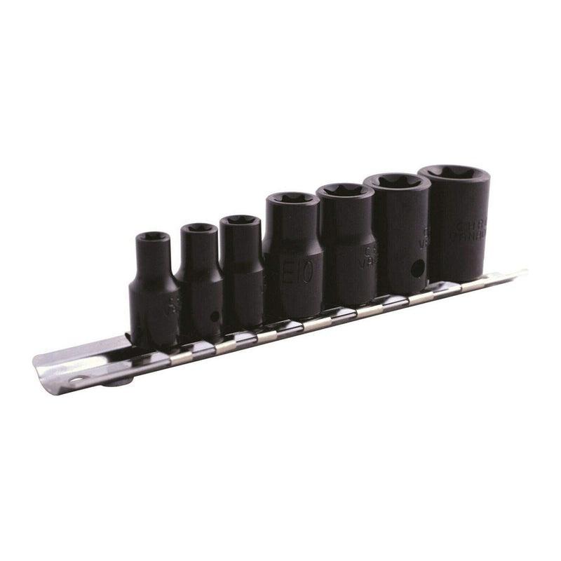 Laser Impact Star Socket Set 3/8"D, 1/4"D 7pc 0897 Laser - Dynamic Drive