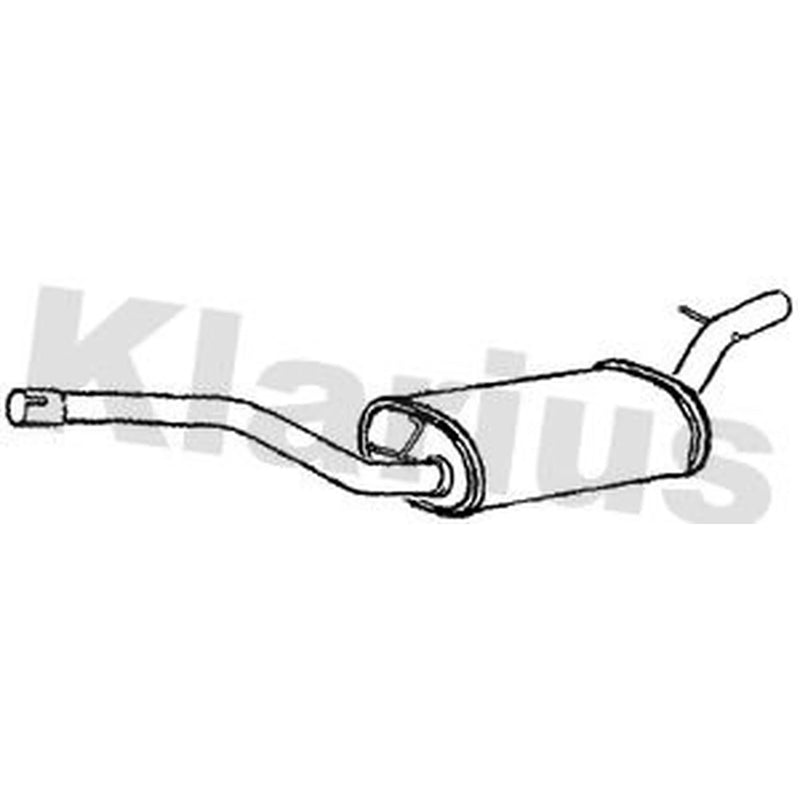 Klarius Box With Centre Pipe Centre fits Ford Focus C-Max 2003-2007 2.0