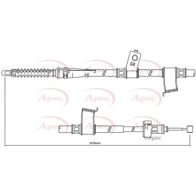 Apec Handbrake Cable Left Rear CAB1079
