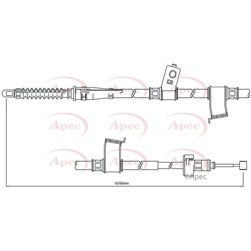 Apec Handbrake Cable Left Rear CAB1079