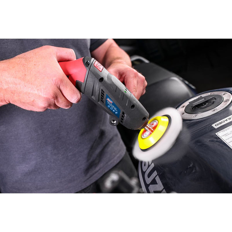 Sealey Cordless Mini Sander/Polisher Kit75mm 12V Lithium-ion CP2812V Sealey - Dynamic Drive