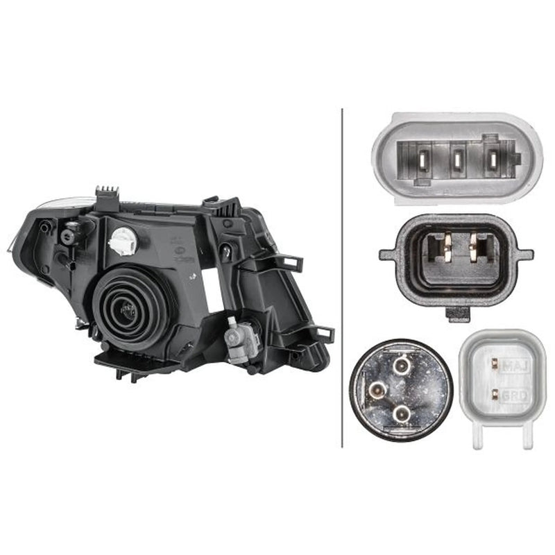 Hella Headlight Headlamp H4 Left fits Nissan Navara NP300 2005-2007 2.5