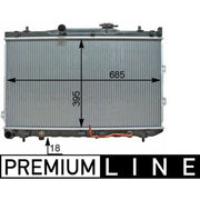 Mahle Engine Radiator fits Kia Cerato I 2004-2009 1.6 2.0