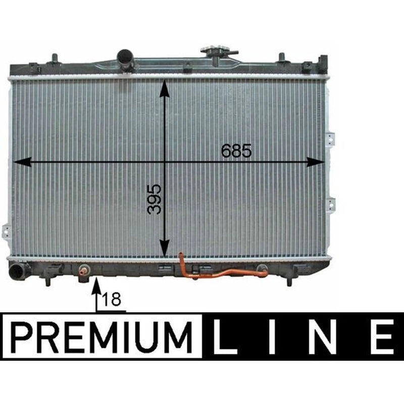 Mahle Engine Radiator fits Kia Cerato I 2004-2009 1.6 2.0