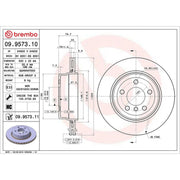 Brembo Rear Brake Internally Vented Discs & Pads fits BMW X3 2006-2011 2.5