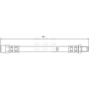 Apec Brake Hydraulic Hose Line Rear fits Mercedes-Benz G-Class 2006-2015