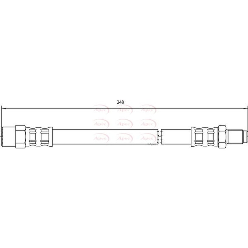 Apec Brake Hydraulic Hose Line Rear fits Mercedes-Benz G-Class 2006-2015