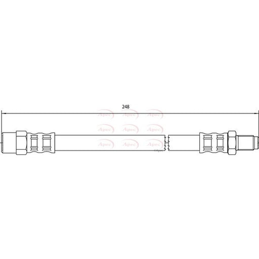 Apec Brake Hydraulic Hose Line Rear fits Mercedes-Benz G-Class 2006-2015