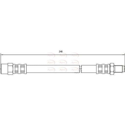 Apec Brake Hydraulic Hose Line Rear HOS4040