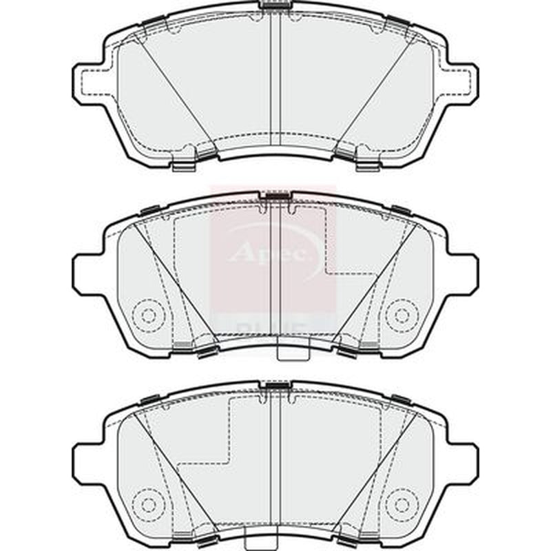 Apec Front Brake Pad Set fits Ford Fiesta 2010-2017 1.6