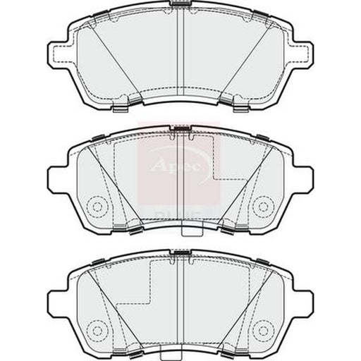Apec Front Brake Pad Set fits Ford Fiesta 2010-2017 1.6