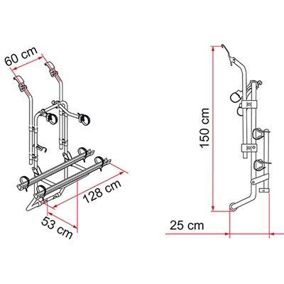 Fiamma Carry Bike Ford Transit 2000 - 2011 Single Door 2 Bike Cycle Bicycle Carrier Fiamma - Dynamic Drive