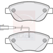 Apec Black Front Brake Pad Set fits Abarth 500 / 595 / 695 2008 on 1.4