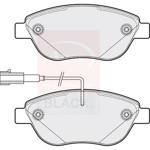 Apec Black Front Brake Pad Set fits Abarth 500 / 595 / 695 2008 on 1.4