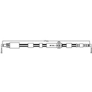 Abtex Brake Hydraulic Hose Line Front Right fits Ford Ka 1996-2008 1.3