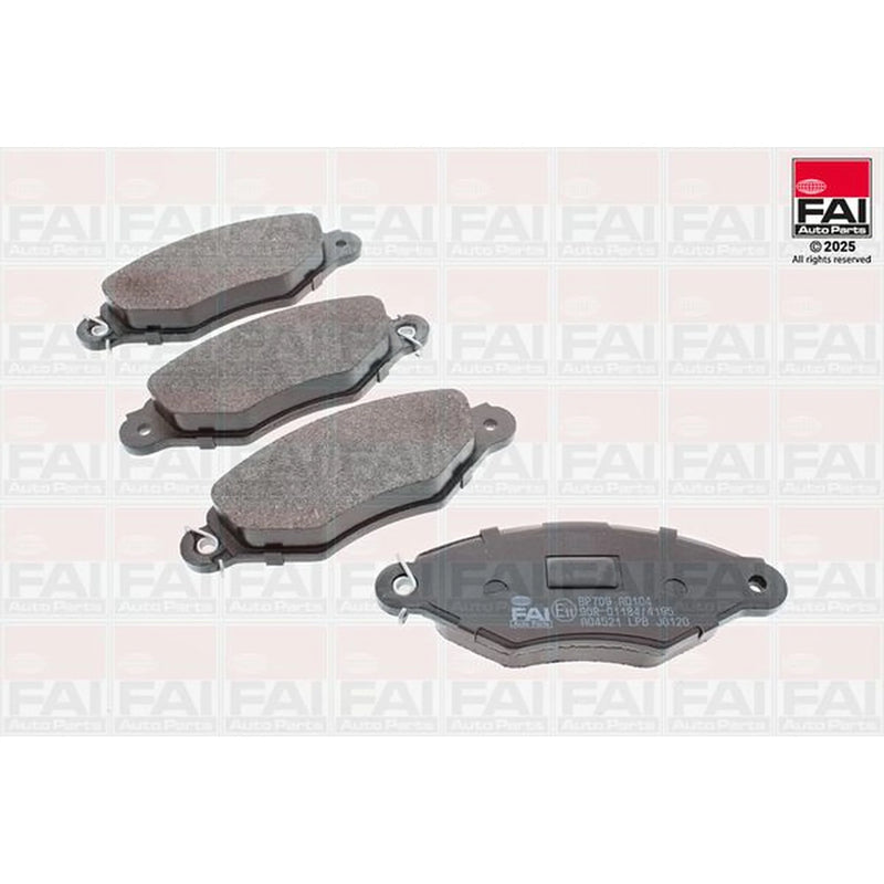 FAI Front Brake Pad Set fits Nissan Kubistar 2003-2009 1.2 1.5 1.6