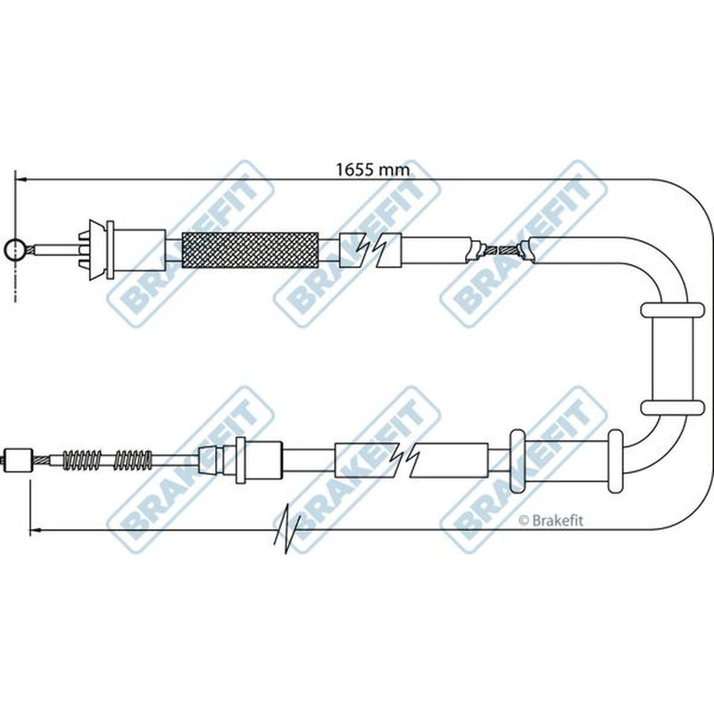 Apec Handbrake Cable Right Rear fits Fiat Grande Punto 2005 on 1.2