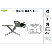 Valeo Electric Window Regulator Lifter Right Front 850701