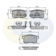 Comline Front & Rear Brake Discs & Pads fits Honda Cr-V IV 2012-2018 2.2 2.4