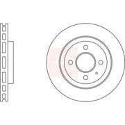 Apec 2 x Vented Brake Discs fits Chevrolet Aveo 2011-2015 1.2 1.3 1.4