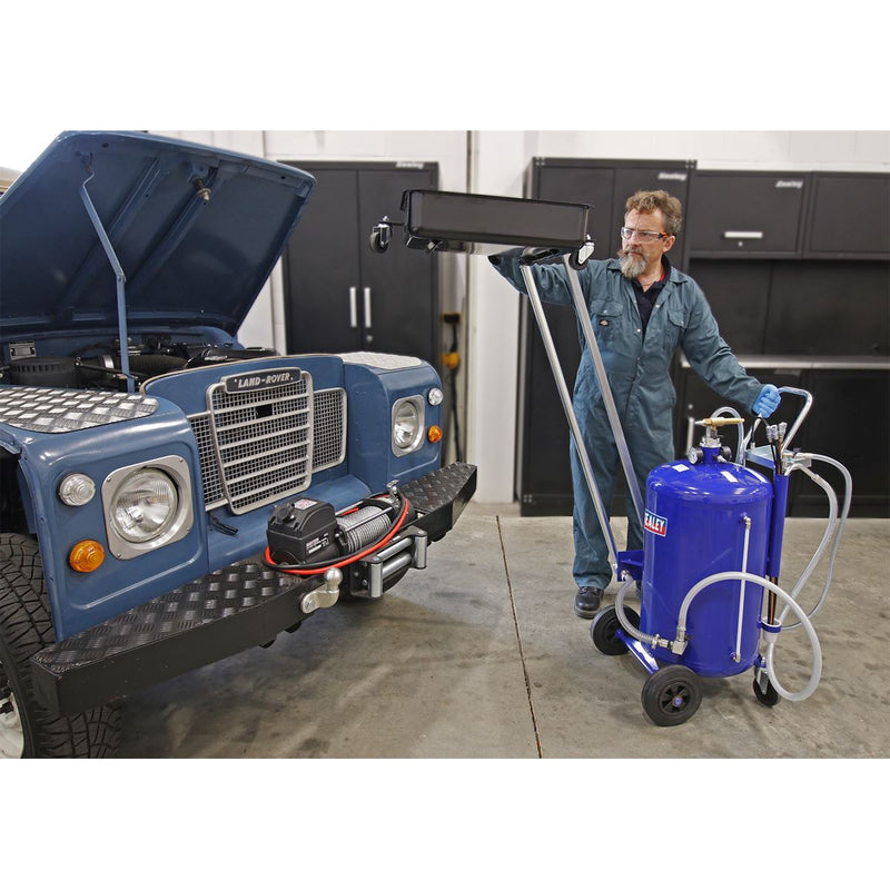 Sealey Cantilever Air Discharge Mobile Oil Drainer with Probes 80L AK462DX Sealey - Dynamic Drive