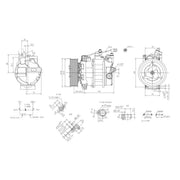 Hella Air Conditioning Compressor fits Mercedes-Benz Actros 1996-2002