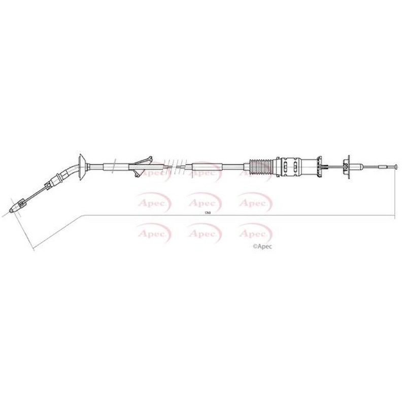 Apec Clutch Control Cable Pull fits VW Golf 1991-2002 1.4 1.8 1.9 2.0
