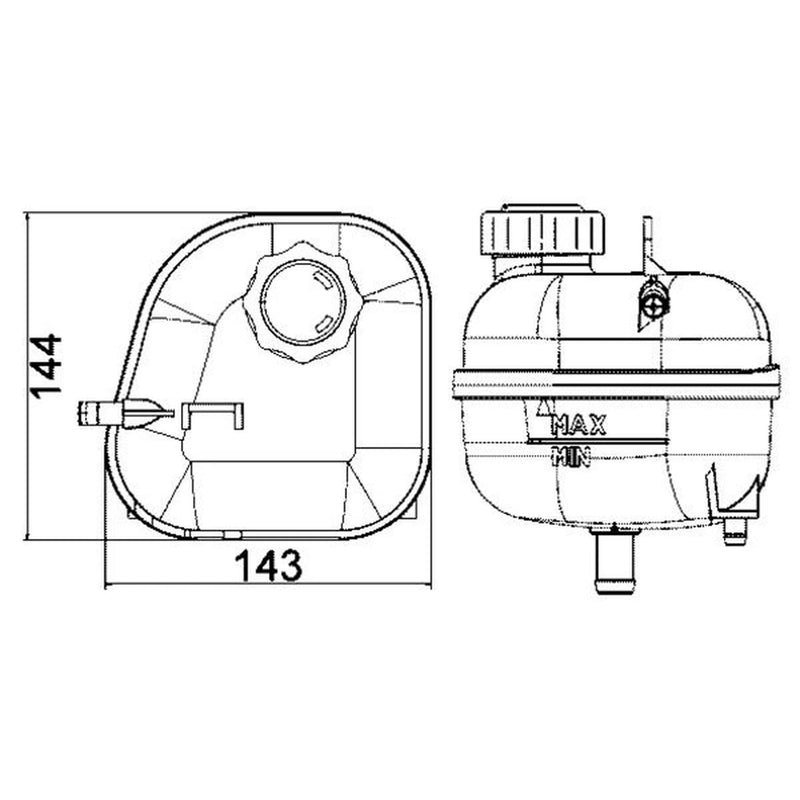 Mahle Coolant Expansion Tank fits Mini Mini 2002-2008