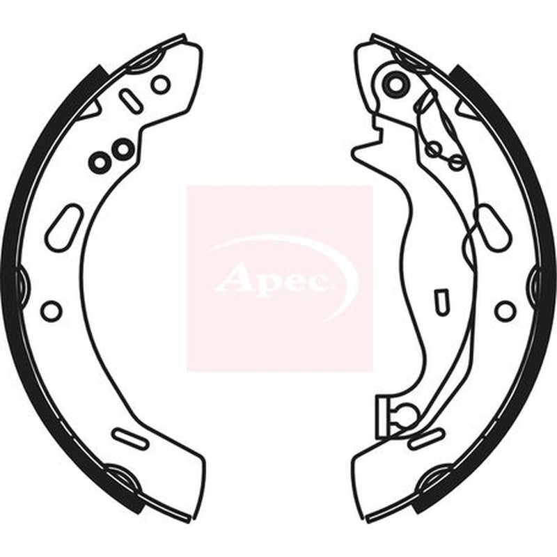 Apec Brake Shoe Set Axle Kit fits Ford Fiesta 2010-2017 1.6