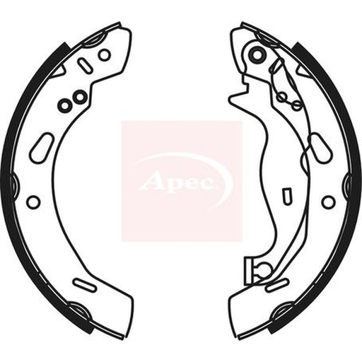 Apec Brake Shoe Set Axle Kit fits Ford Fiesta 2010-2017 1.6