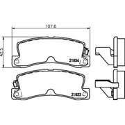 DON Rear Brake Pad Set fits Lexus Es 1989-1997
