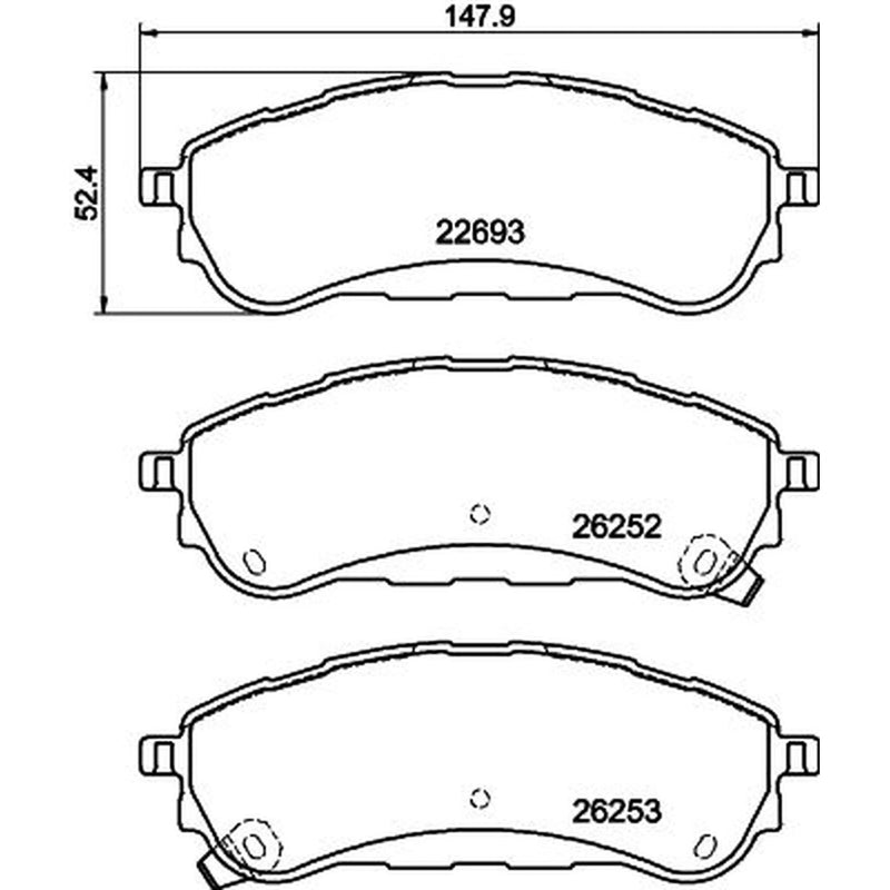 DON Rear Brake Pad Set fits Ford Ranger 2011 on 2.2 2.5 3.2