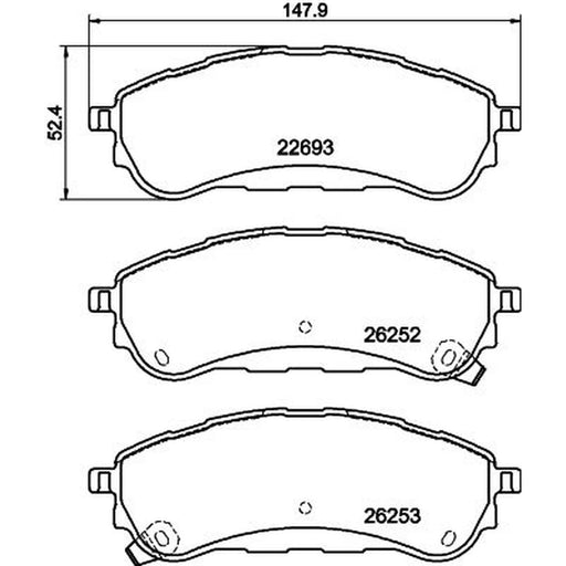 Mintex Rear Brake Pad Set fits Ford Ranger 2011 on 2.2 2.5 3.2