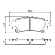Bosch Front & Rear Pads fits Lexus Rx 2008-2015