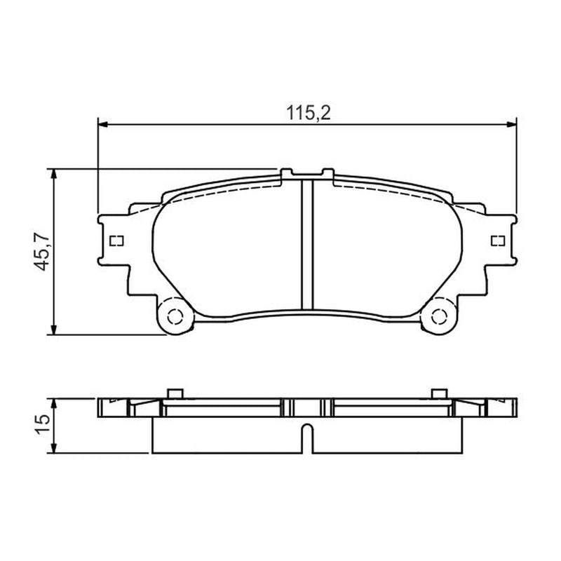 Bosch Front & Rear Pads fits Lexus Rx 2008-2015