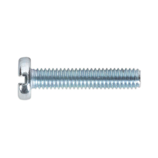 Sealey Machine Screw M4 x 20mm Pan Head Slotted Zinc Pack of 50 Sealey - Dynamic Drive