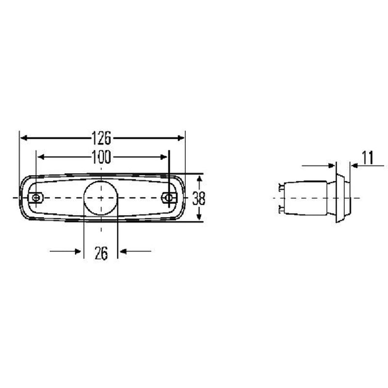 Hella Lamp Por White MG24 2PG Right 2PG 962 964-051 1359961 2PG 962 964-051