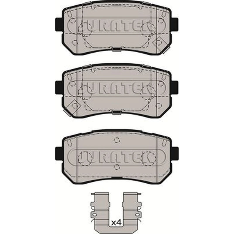 Juratek Rear Brake Pad Set fits Hyundai IX20 2010-2019 1.4 1.6