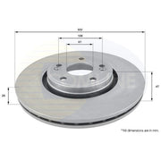 Comline 2 x Front Brake Discs ADC1537V-x2