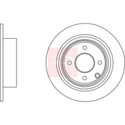 Apec Rear Brake Solid Discs & Pads fits Nissan Cube 2003-2008 1.4 1.5