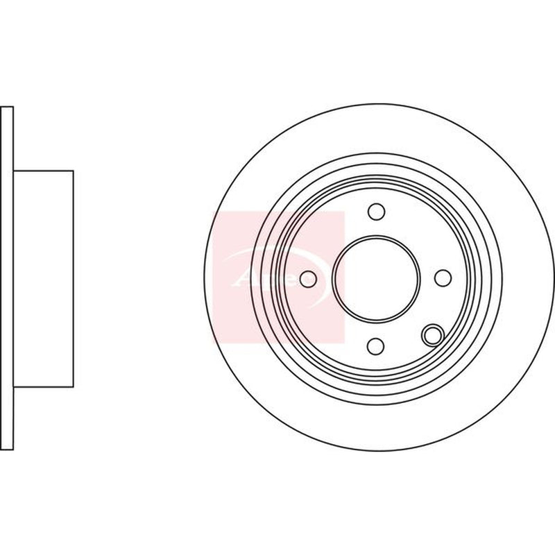 Apec Rear Brake Solid Discs & Pads fits Nissan Cube 2003-2008 1.4 1.5