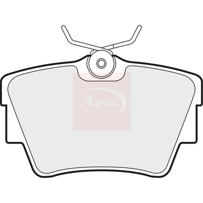 Apec Rear Brake Pad Set fits Fiat Talento 2016 on 1.6