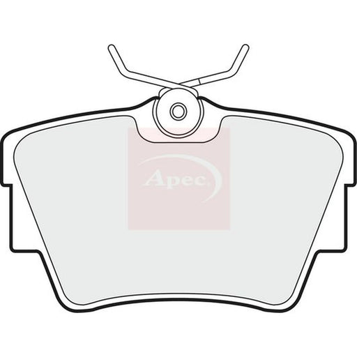 Apec Rear Brake Pad Set fits Fiat Talento 2016 on 1.6