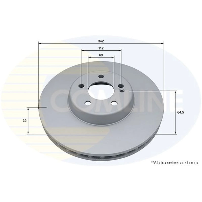 Comline Front & Rear Brake Discs & Pads fits Mercedes-Benz E-Class 2016-2017