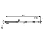 Bosch Brake Hydraulic Hose Line Front Left fits Hyundai Sonata V 2005-2010