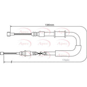 Apec Handbrake Cable Left Rear fits Citroën Relay III 2006-2020 2.0 2.2 3.0