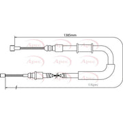 Apec Handbrake Cable Right Rear CAB1070