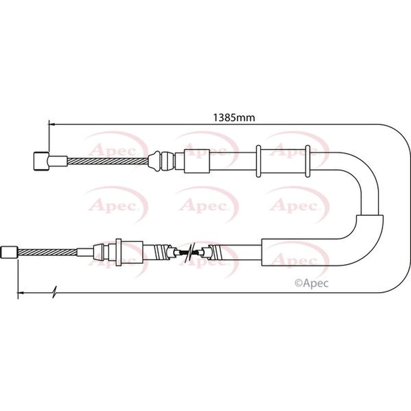 Apec Handbrake Cable Right Rear CAB1070